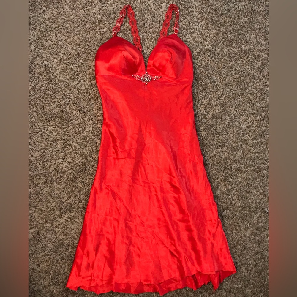 Niki for Alfred Angelo red jeweled dress